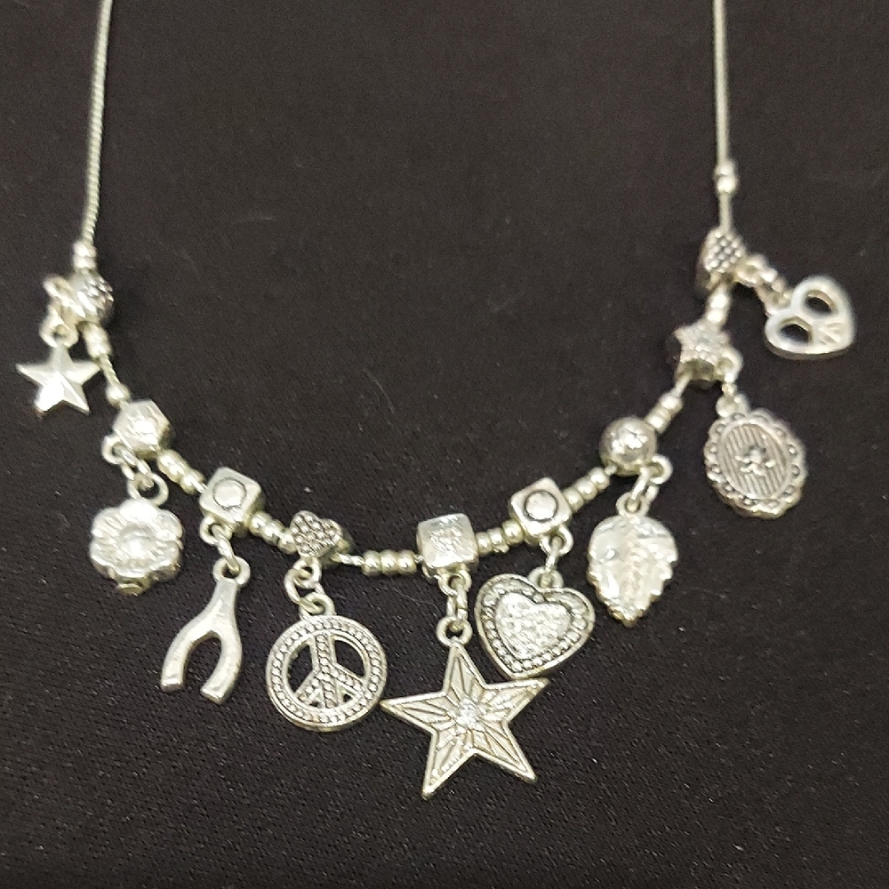 AEROPOSTALE Silver Charm Necklace